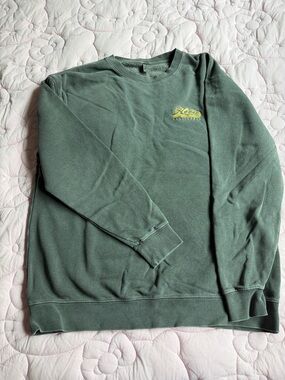 Hobie Forest Green Crewneck Sweatshirt with Yellow Chest Logo